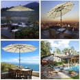 thumbnail image 3 of Yescom 9 Ft 3 Tier Patio Umbrella with Solar Powered LED Crank Tilt Button Aluminum, 3 of 9