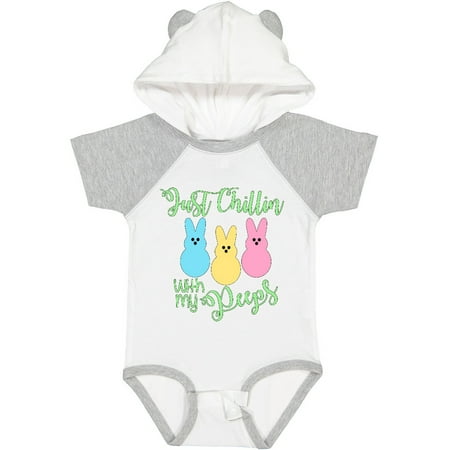 

Inktastic Funny Easter Just Chillin with My Peeps Gift Baby Boy or Baby Girl Bodysuit