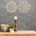 thumbnail image 3 of Mandala Wooden Wall Art Set of 2, Geometric Circles Lattice Royal Artwork, Birch Plywood Rustic Wall Art Accent for Hallway Bedroom Living Room and Offices, 11.4" X 11.4" X 0.1", by Ambesonne, 3 of 4