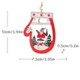 thumbnail image 2 of Gibobby Decoración navideña Guantes de Colgante ahuecado Dibujos animados Papá Noel Muñeco de nieve Trineo Árbol de Navidad Colgante(A), 2 of 2