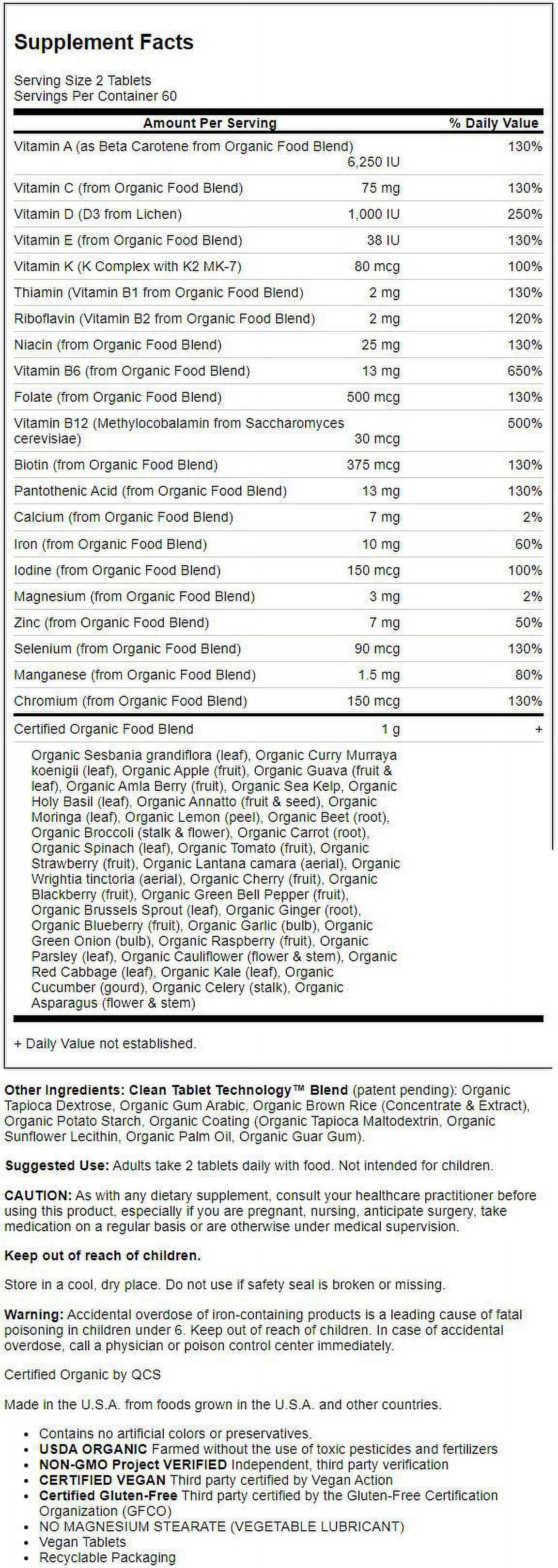 Garden of Life Organics Women's Multi, 120 Vegan Tablets