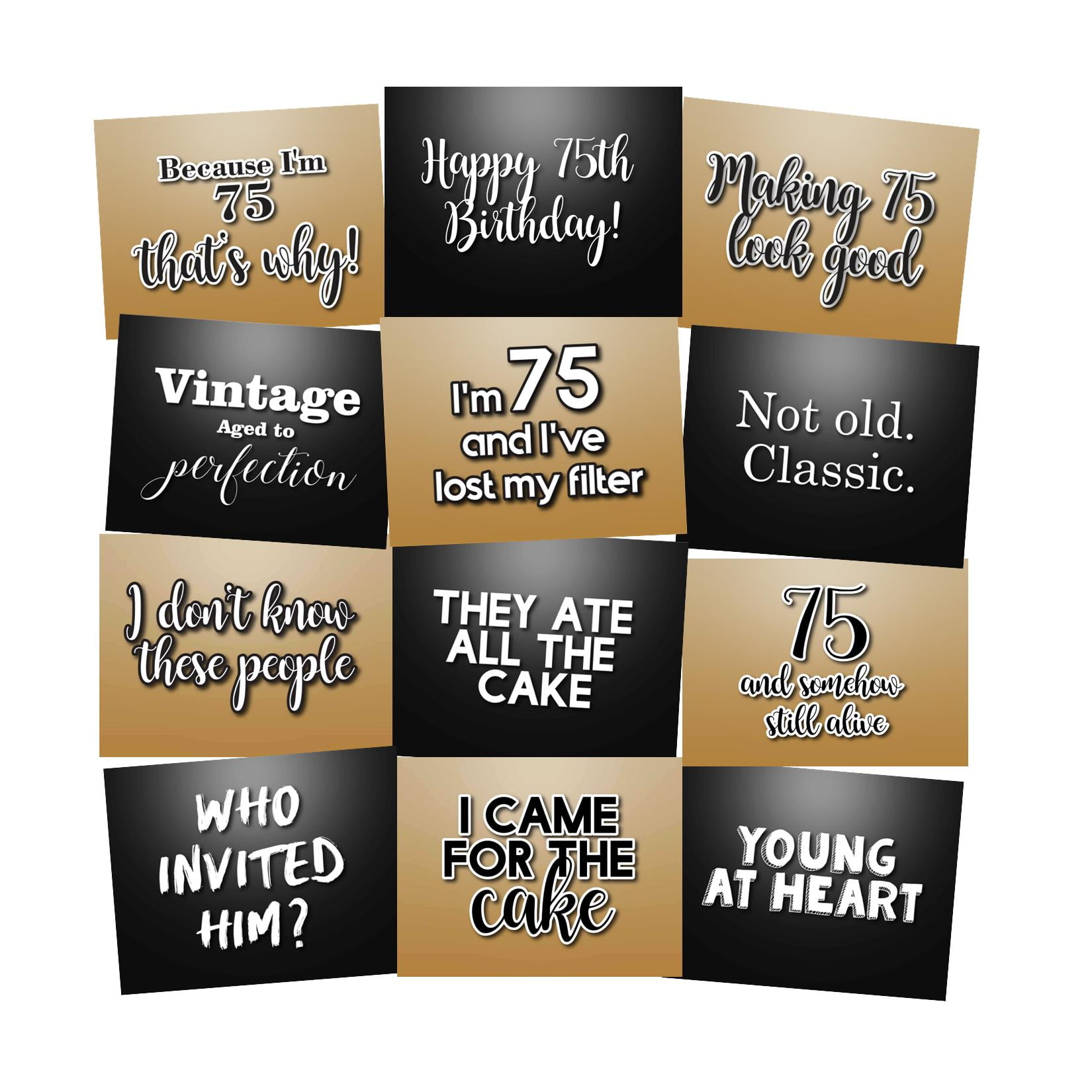 75th birthday photo party props decoration celebration ready made kit occasion 