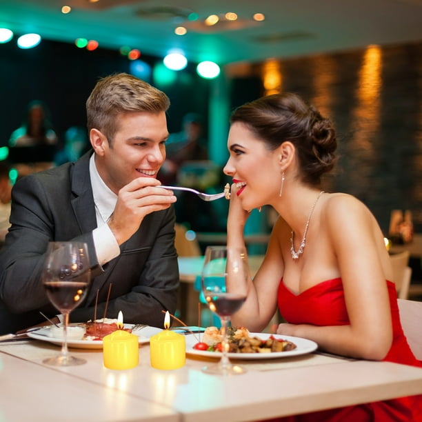Decoraciones para San Valentín, adornos para San Valentín, regalos para San Valentín, 12 velas flotantes para fiestas de bodas, velas votivas pequeñas, mini velas redondas, velas de té para bodas, vel
