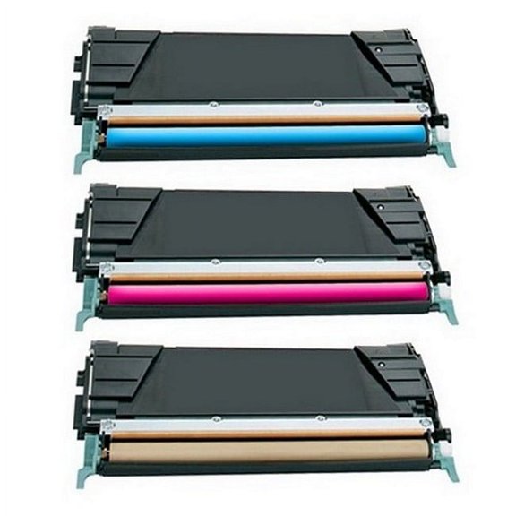 PrinterDash Compatible Replacement for LEXC5220CMY - MultiColor Combo Pack
