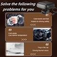 thumbnail image 2 of PENGX [Fast Arrival] 12V/24V 2-in-1 Portable Car Heater  Electric Heating Fan with Hot Air & Cold Air  Defogger Defroster Function, 2 of 6