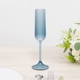 thumbnail image 2 of Efavormart 12 Pack Vintage Ribbed Champagne Flutes 4oz Transparent Dusty Blue – Disposable Plastic Toasting Glasses, 2 of 3