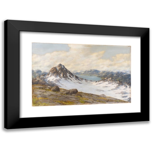 Halvor Halvorsen 14x11 Black Modern Framed Museum Art Print Titled - View Over the Glacier