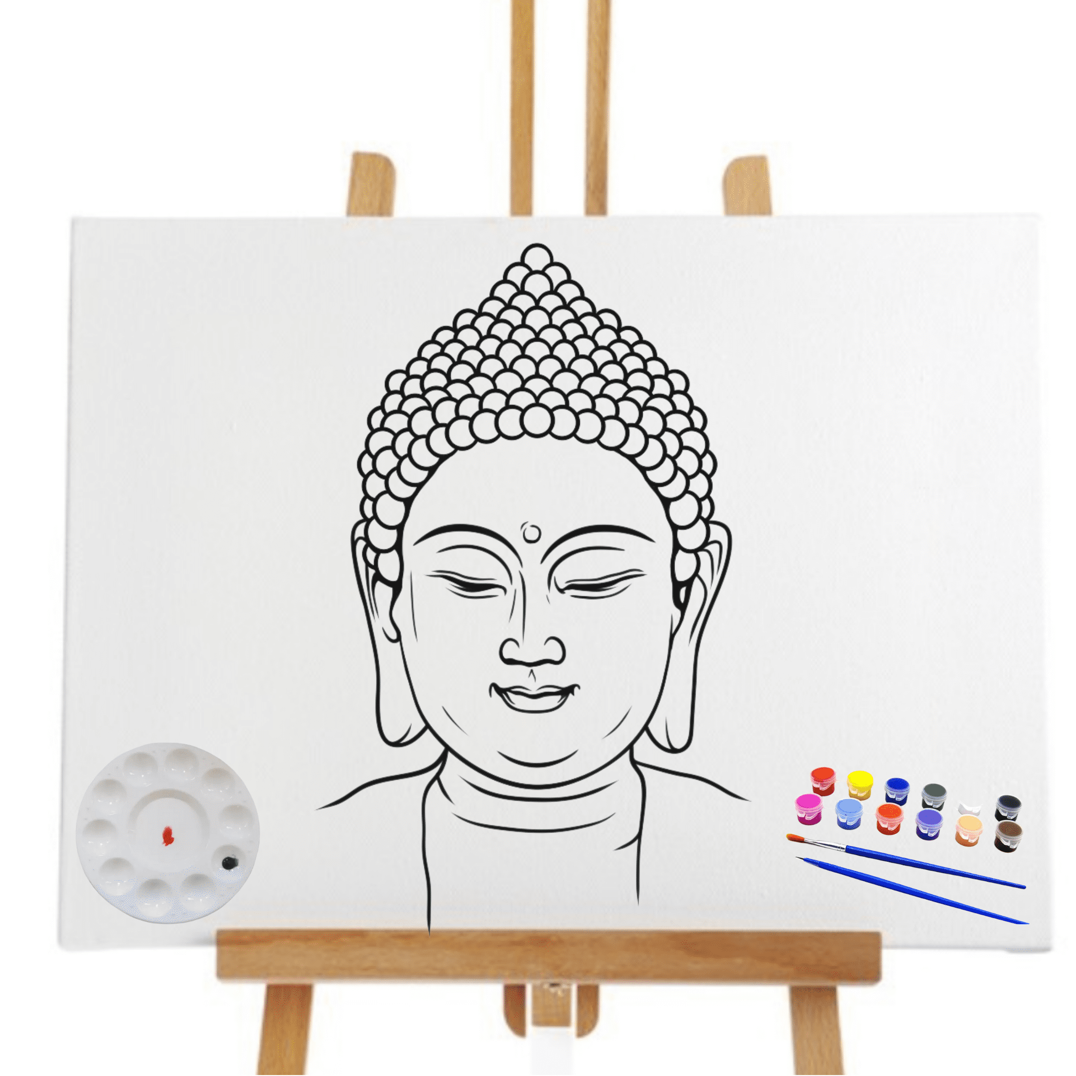 Pre Drawn Canvas Buddha 8X10