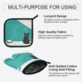 thumbnail image 3 of Yayeee Oven Mitts and Pot Holder Set of 2 Heat Resistant Kitchen Gloves Baking Hot Pad, Black Cat and Coffee, 3 of 5
