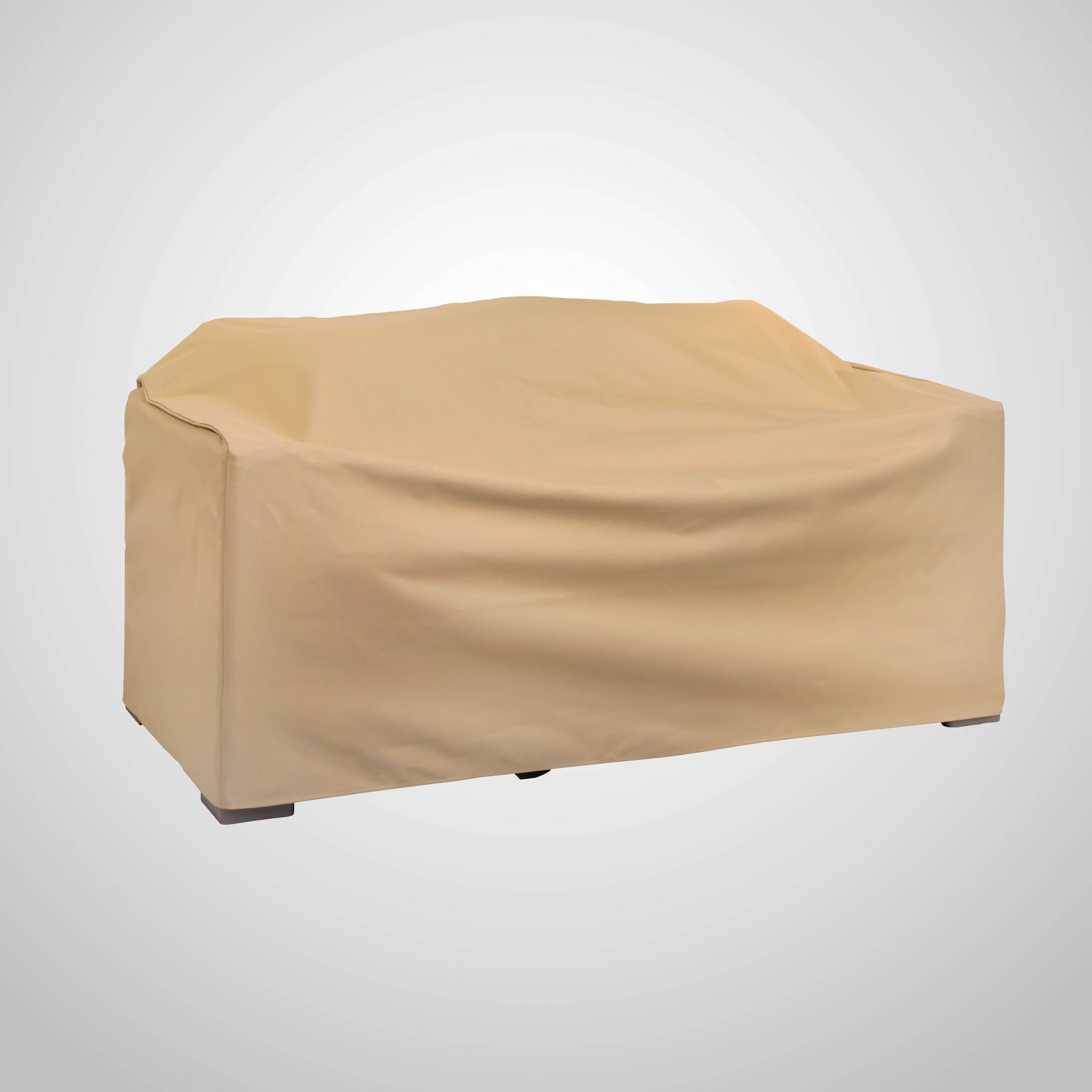 Modern Leisure Basics Patio Loveseat Cover, 2-Pack, 55"L X 33"W X 38"H, Khaki
