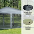 thumbnail image 4 of Aoodor 12'x12' Pop Up Canopy with Removable Mesh Sidewalls, Outdoor Portable Instant Shelter Tent-Gray, 4 of 8