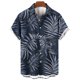 thumbnail image 2 of Camisas de Manga Larga para Hombres Impresión Botón Cuello de Vuelta Blusa Casual, Hombre de Manga Corta Botón Abajo Camisas, 2 of 3