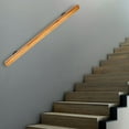 thumbnail image 4 of Anti Slip Staircase and Railing Handrails with Mounting Brackets, Wood Metal Light Brown, 3.31lb, 4 of 12
