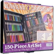 Banana Crossing 150-Piece Art Set with Folding Storage Case