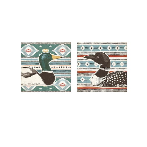 Great Art Now Vintage Lake by Janelle Penner 2 Piece Print Art Set Each 12"W x 12"H
