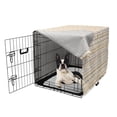 thumbnail image 5 of Aztec Dog Crate Cover, Continuous Print of Abstract Mexican Civilization Geometric Ornamental, Easy to Use Pet Kennel Cover Small Dogs Puppies Kittens, 7 Sizes, Almond and Dark Rosewood, by Ambesonne, 5 of 6