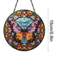 Sdjma Artistic Butterfly Suncatcher Stained Plastic Window Hanging Hand Painted Butterfly