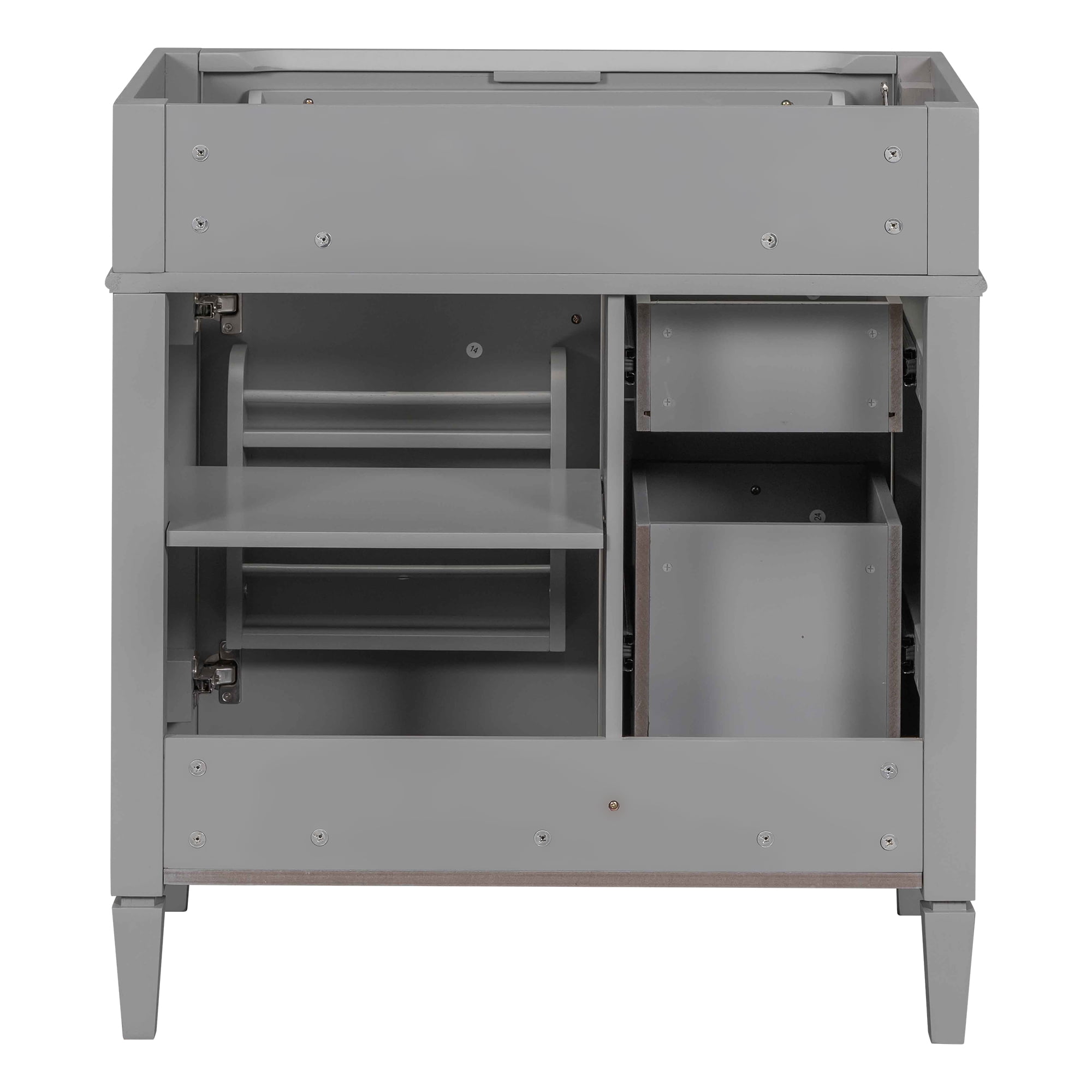 Euroco Modern Bathroom Vanity with Tip-Out Drawer, Cabinet Door Organizer, Soft-Close Drawers (NOT INCLUDE BASIN)