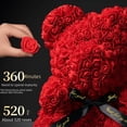 thumbnail image 3 of Oso de rosas con flores eternas Tanabata Día de San Valentín Regalo del día de la madre Ramo de flores para novia Regalo de cumpleaños Puesto creativo, 3 of 4