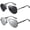 Black+gray, variant on 2 pack Trendy Polarized Aviator Sunglasses for Men Classic Sunglasses, UV385 Protection Mirror Lens, Fashion Vintage