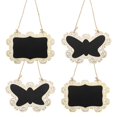 thumbnail image 1 of 4Pcs Hanging Chalkboards Wooden Blackboard Plaque Practical Message Boards, 1 of 4