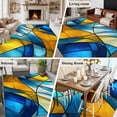thumbnail image 6 of 5x7 Washable Area Rug, Abstract Art Non-Slip Large Rectangle Rug for Living Room Bedroom, Blue Yellow Gradient Wavy Lines Geometric Modern Indoor Floor Mat for Home Decor, 6 of 9