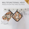 thumbnail image 4 of Yayeee Oven Mitts and Pot Holder Set of 2 Heat Resistant Kitchen Gloves Baking Hot Pad, Rustic Floral, 4 of 5