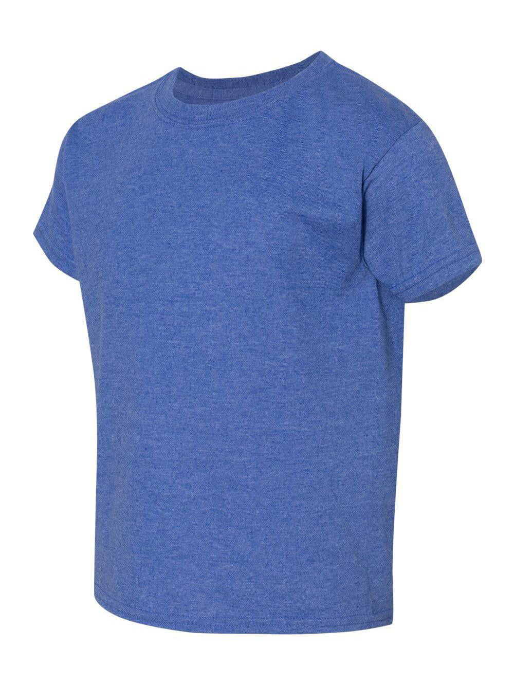 Gildan Youth 50/50 T-Shirt - HTHR SPORT ROYAL - XS