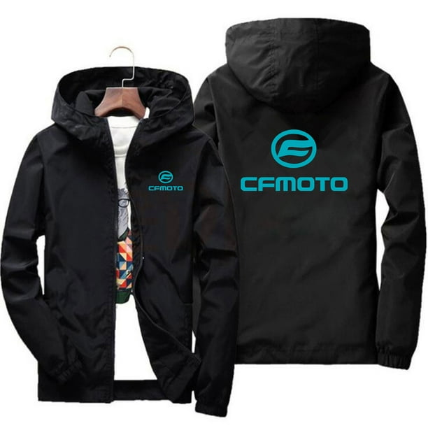 Abrigo Cfmoto para hombre, protector solar fino, con cremallera, capucha, cortavientos, chaqueta deportiva de piloto, camiseta de playa, camisetas de ciclismo de talla grande