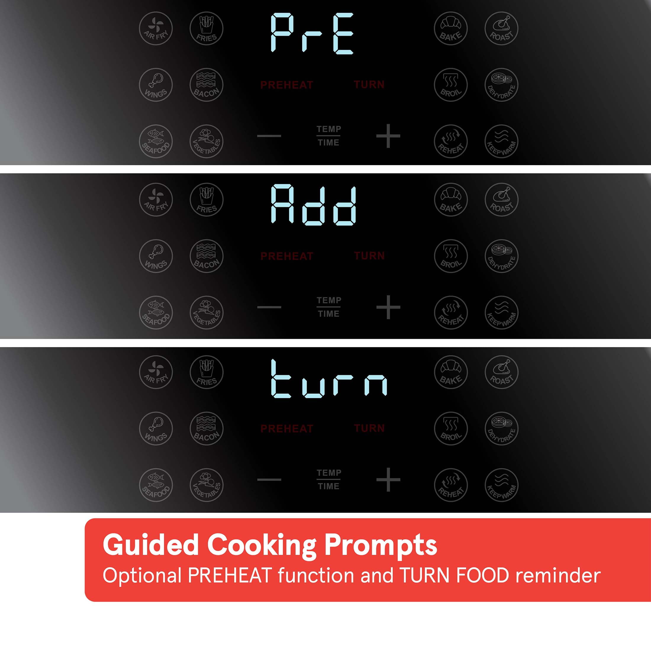 Air Fryers, Gourmia GAF685 Digital Free Fry Air Fryer- No Oil Healthy Frying  - LCD Display - 8 Presets - 1700 Watt - 6 Qt Pan - Recipe Book Included
