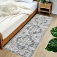 thumbnail image 2 of Hasoo 2' x 6' Washable Hallway Runner Soft Boho Vintage Kitchen Mats Stain Resistant Rugs for Bedroom Laundry Gray, 2 of 6