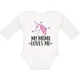 thumbnail image 3 of Inktastic My Meme Loves Me Girl Unicorn Girls Long Sleeve Baby Bodysuit, 3 of 5