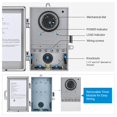 thumbnail image 3 of DEWENWILS Pool Pump Timer, Mechanical Timer Box Outdoor, Heavy Duty 2HP 40A 120-277 VAC, 24-Hour Programmable ON/Off Timeable Switch for Wa, 3 of 8
