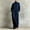 Navy Blue, variant on Morttic Women's Elegant Minimalist High Neck Maxi Dress – Lantern Long Sleeve Loose Casual Long Dress with Side Pockets Black,S