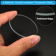 thumbnail image 4 of Unique Bargains 1.97x0.08' Dia Flashlight Glass Lens, 2 Pcs Polished Edge Glass Lens, Transparent, 4 of 5