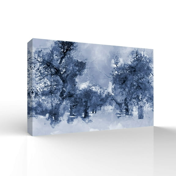 wall26 Canvas Wall Art Dusty Blue Ice World Pictures Home Wall Decorations for Bedroom Living Room Paintings Canvas Prints Framed - 32x48 inches