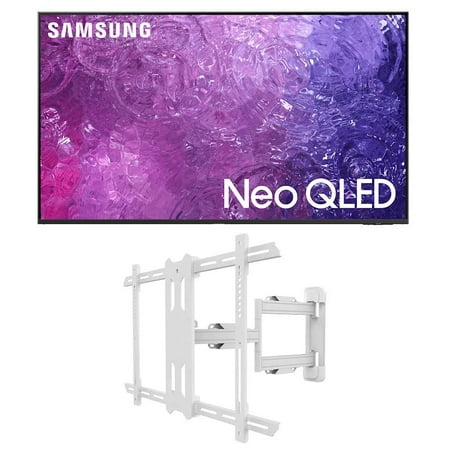 Samsung QN55QN90CAFXZA 55 Inch Neo QLED Smart TV with 4K Upscaling with a Kanto PS350W Full Motion Wall Mount with 22 Inch Extension for 37 Inch-60 Inch TVs (2023)