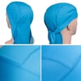 thumbnail image 3 of Koszal Solid Color Breathable Motorcycle Wrap Biker Hat Unisex Headscarf Bandana Cap, 3 of 6