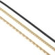 thumbnail image 3 of Cadena Triple Ametrinaa Negra Barbada Egipcia Chapa Oro 18k, 3 of 5