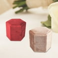 thumbnail image 6 of GROFRY Hexagonal Mini Ring Box Flannel Safekeeping Engagement Ring Case for Decorating, 6 of 8