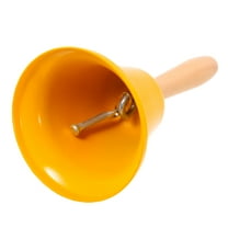 Houderco Hand Held Call Bell Wooden Handle Bell for Family 1Pack 4.7*2.5*2.5in