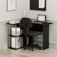 thumbnail image 4 of Pemberly Row Contemporary L-Shape Desk with Bookshelf in Americano, 4 of 6