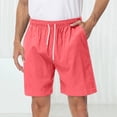 thumbnail image 2 of Youmylove Lightweight Mens Shorts Mens Summer Shorts Elastic Waist Drawstring Beach Shorts Solid Color Loose Shorts With Pockets Lightweight Swim Shorts, 2 of 5