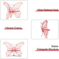 thumbnail image 6 of HLR Outdoor Bench with Butterfly Inspired Pattern, 50'' Metal Frame Patio Garden Chair Cast Iron, Pink, 6 of 8