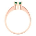 thumbnail image 4 of 1.5 ct Marquise Cut Simulated Emerald Solitaire Engagement Ring for Women in 18K Rose Gold, 4 of 5