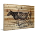 thumbnail image 2 of Marmont Hill "Ayrshire Cow" Painting Print on Natural Pine Wood, 2 of 5