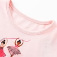 thumbnail image 4 of HAOTAGS Girls Summer Dresses 7-8,Round Neck Breathable Short Sleeve Cotton Blend Mini Skater Dress Pink, 4 of 9
