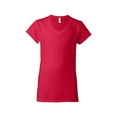 thumbnail image 3 of Gildan Softstyle Women’s V-Neck T-Shirt, V Neck Tee for Women's, Full Cotton, Cherry Red, XL, 3 of 4