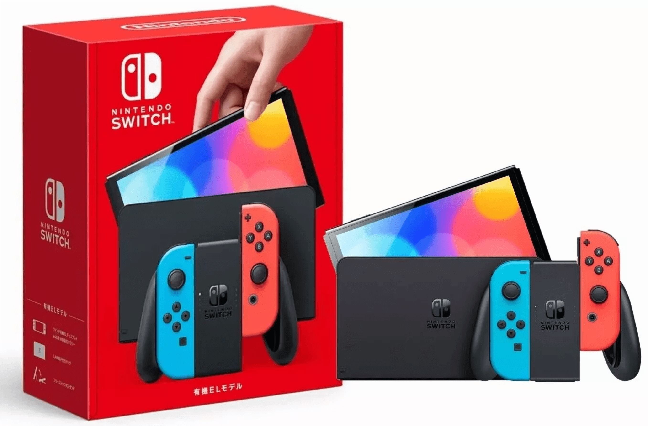 Nintendo Switch OLED Red & Blue with Mario & Luigi Brothership