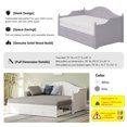 thumbnail image 3 of Twin Size Wood Daybed Extended Bed with Storage Drawers Wooden Sofa Bed for Living Room Guest Room, White, 3 of 8